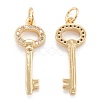 Brass Micro Pave Clear Cubic Zirconia Beads Pendants ZIRC-M114-11G-2