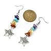 Natural & Synthetic Mixed Stone Chips Dangle Earrings EJEW-JE05390-03-2