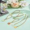 10Pcs 5 Colors Daisy Alloy Enamel Pendants Cup Charms HJEW-LP00039-1