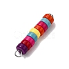 Dyed Synthetic Turquoise Column Pendants PALLOY-JF04536-01-4