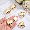 5Pcs Heart Brass Pendants KK-BBC0025-58C-3