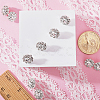 10Pcs Alloy Rhinestone Shank Button for Garment Accessories BUTT-GF0001-29-3