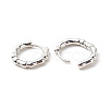 Brass Bamboo Shape Hoop Earrings for Women EJEW-G306-04P-2