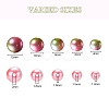 497Pcs 5 Style Rainbow ABS Plastic Imitation Pearl Beads OACR-YW0001-09C-3