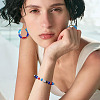 100Pcs 5 Colors Handmade Evil Eye Lampwork Beads Strands LAMP-TA0001-88A-8