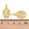 Brass Micro Pave Clear Cubic Zirconia Pendants CU-CBAA571-11G-3
