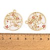 Rack Plating Alloy Enamel Pendants FIND-A040-05A-G-4