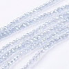 1 Strand Faceted Electroplate Glass Rondelle Beads Strands X-EGLA-J025-F19-1
