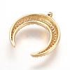 Brass Micro Pave Cubic Zirconia Pendants ZIRC-G107-05G-2