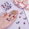 24Pcs 3 Styles Star & Moon & Heart Glass Shoes Charms PALLOY-PH01715-3