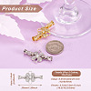 2Pcs 2 Colors Brass Micro Pave Clear Cubic Zirconia Fold Over Clasps ZIRC-PJ0001-11-3