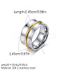 304 Stainless Steel Wide Band Finger Rings WG759FC-01-1