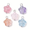 Transparent Baking Paint Glass Pendant PALLOY-JF02340-02-3S-1