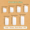 7Pcs 7 Sizes Acrylic Jewelry Finger Ring Displays Stands RDIS-WH0011-34B-2