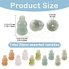 20Pcs atural Red Aventurine & Green Aventurine & Blue Aventurine & Quartz Crystal & Rose Quartz Beads G-YW0002-62-2