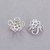 Silver Color Plated Iron Bead Caps X-IFIN-D040-S-1