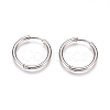 Tarnish Resistant 304 Stainless Steel Huggie Hoop Earrings EJEW-G272-02-16mm-P-1