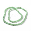 Electroplate Opaque Solid Color Glass Beads Strands X-GLAA-E036-10C-3