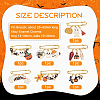 BENECREAT 1Set Halloween Pumpkin & Haunted House & Skull & Bat Alloy Enamel Charms Safety Pin Brooch JEWB-BC0001-05-2