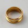 304 Stainless Steel Grooved Finger Ring Settings RJEW-WH0010-08A-G-2