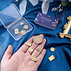 12Pcs 6 Styles Rack Plating Brass Pendants KK-SC0007-64-3