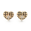 Brass Clear Cubic Zirconia Stud Earring Findings EJEW-N012-55-2