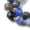 Natural Blue Agate Beads Strands G-P570-F01-01-4