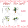 4Pcs Cloth & Plastic Imitation Flower Wrist Corsage & Boutonniere Sets AJEW-PH0008-28-2