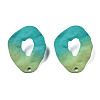 Spray Painted Iron Stud Earring Findings IFIN-N008-022A-2