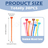 30Pcs Heart Shaped Silicone Cable Zip Ties AJEW-TADJ0001-11-3