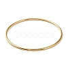 Ion Plating(IP) 304 Stainless Steel Simple Plain Bangle for Women High Polished BJEW-F461-01B-G-1