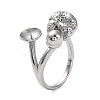 Non-Tarnish 304 Stainless Steel Open Cuff Ring Findings STAS-K263-03P-1