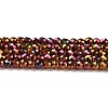 Electroplate Glass Beads Strands GLAA-H021-01A-FP10-2