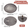 Alloy Oval Belt Buckles BUTT-WH0024-006-2