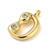 Rack Plating Brass Micro Pave Cubic Zirconia Pendants KK-A200-24G-D-2