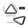 20Pcs Triangle Alloy Linking Rings FIND-CY0001-17B-2