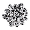 Plated Acrylic Horizontal Hole Letter Beads PACR-Q099-M03-S-2