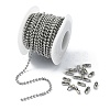 10M 304 Stainless Steel Ball Chains CHS-YW0001-03-1