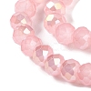 Baking Electroplate Glass Beads Strands DGLA-A039-J6MM-B08-3