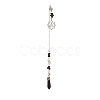 Natural Mixed Gemstone Pointed Dowsing Pendulums PALLOY-JF02009-2