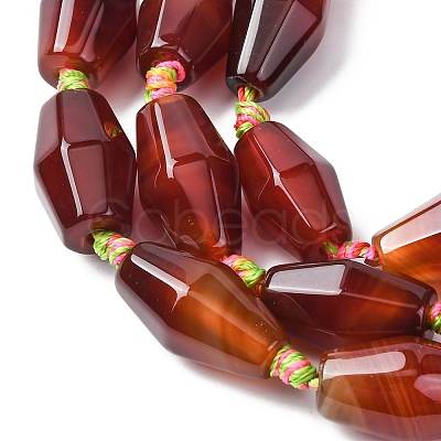 Natural Red Agate Beads Strands G-P605-K01-01B-1