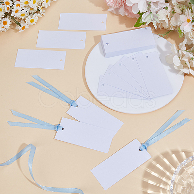 50Pcs Blank Rectangle White Paper Gift Tags CDIS-CN0001-03C-1