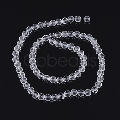 Transparent Glass Bead Strands X-GLAA-R095-8mm-15-1