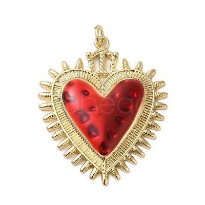Rack Plating Brass Enamel Pendants X-KK-S372-01G-06-1