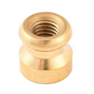 Golden Tone Round Wax Seal Brass Stamp Heads AJEW-S087-02G-12-1