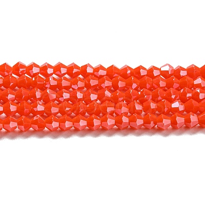 Opaque Solid Color Electroplate Glass Beads Strands EGLA-A039-P4mm-A03-1