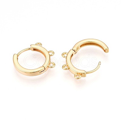 Brass Hoop Earring Finding KK-N261-61G-1