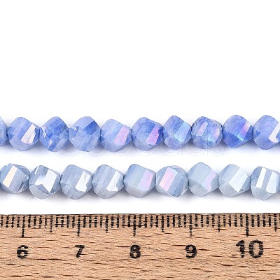 Anti-Tarnish Electroplate Glass Beads Strands GLAA-T025-6mm-14B-1