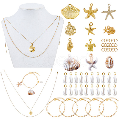 DIY Ocean Necklaces/Bracelets Making Kits DIY-SP0006-30-1