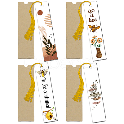 4Pcs Acrylic Bookmarks AJEW-GL0001-73A-1